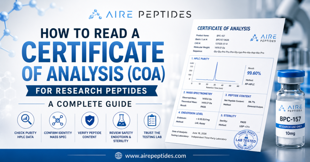 How to Read a Certificate of Analysis (COA) for Research Peptides: A Complete Guide